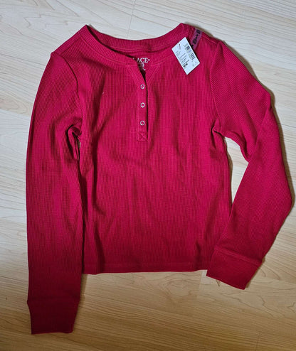 [NEW] Girls Medium Thermal Henley Shirt (7/8yrs), Kids 7
