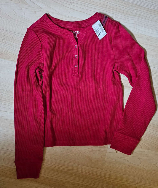 [NEW] Girls Medium Thermal Henley Shirt (7/8yrs), Kids 7