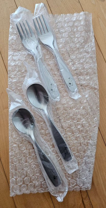 [NEW] Double set of stainless steel utensils