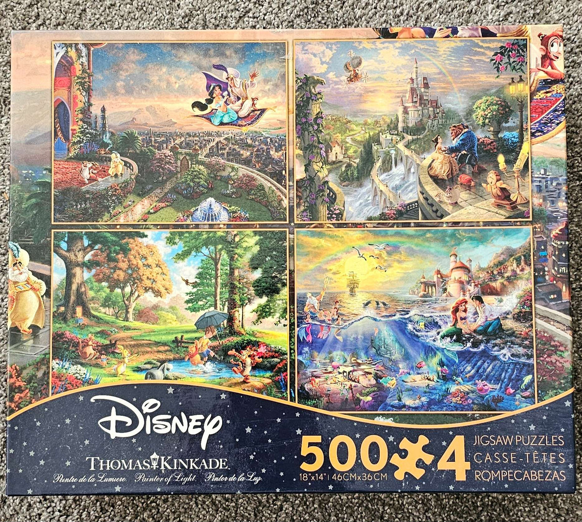 Disney x Thomas Kinkade 4 in 1 Jigsaw Puzzles