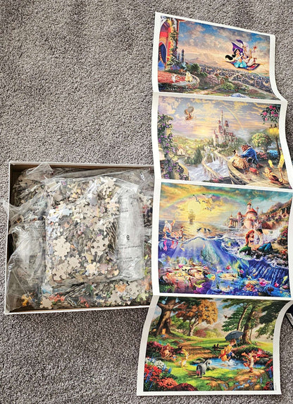 Disney x Thomas Kinkade 4 in 1 Jigsaw Puzzles