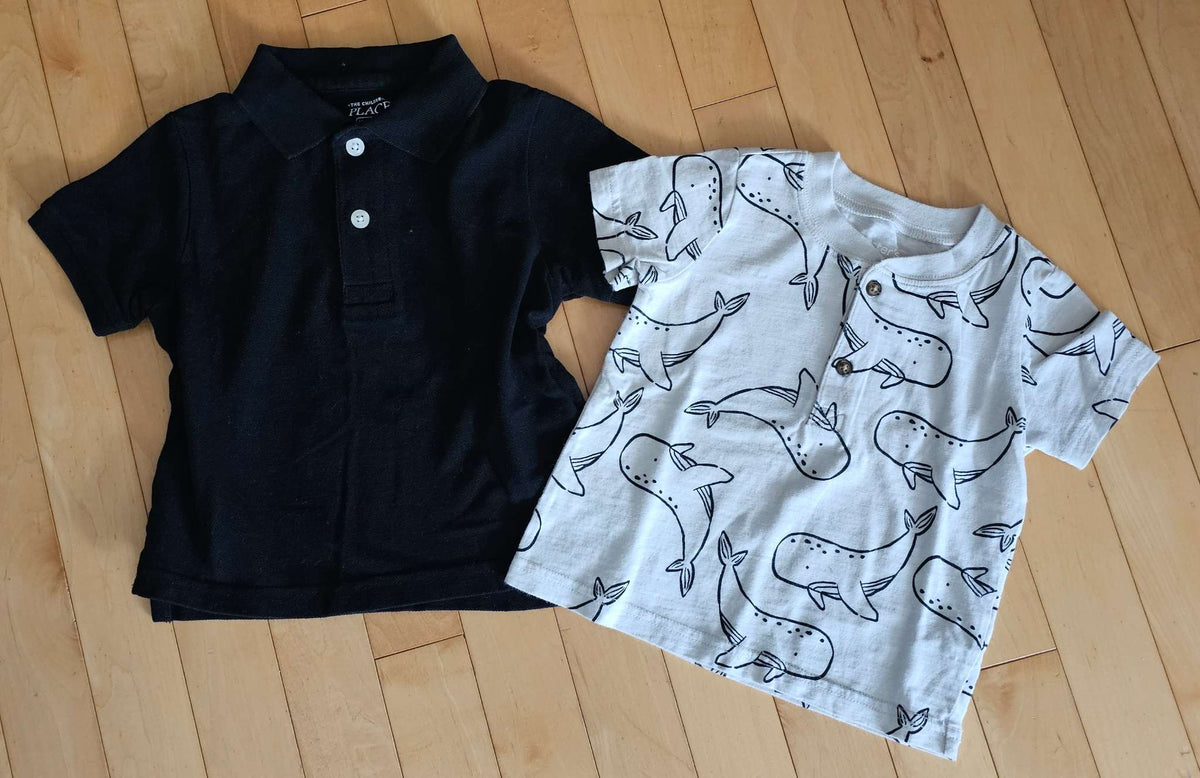 Bundle of Baby Boy SS Shirts Cotton T-shirts 18m, Kids 18 Month (12-18M)