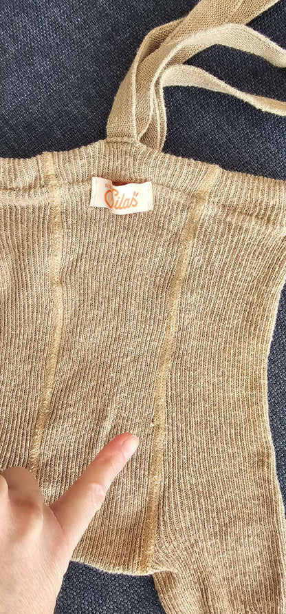 Silly Silas Cotton Shorty Tights w/Braces 6-12m Unisex, Kids 12 Month (9-12M)
