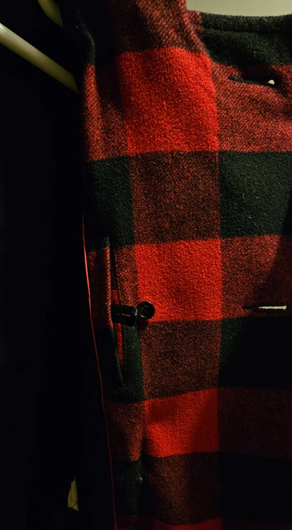 Buffalo Plaid Women's Small Pea Coat, Kids 18