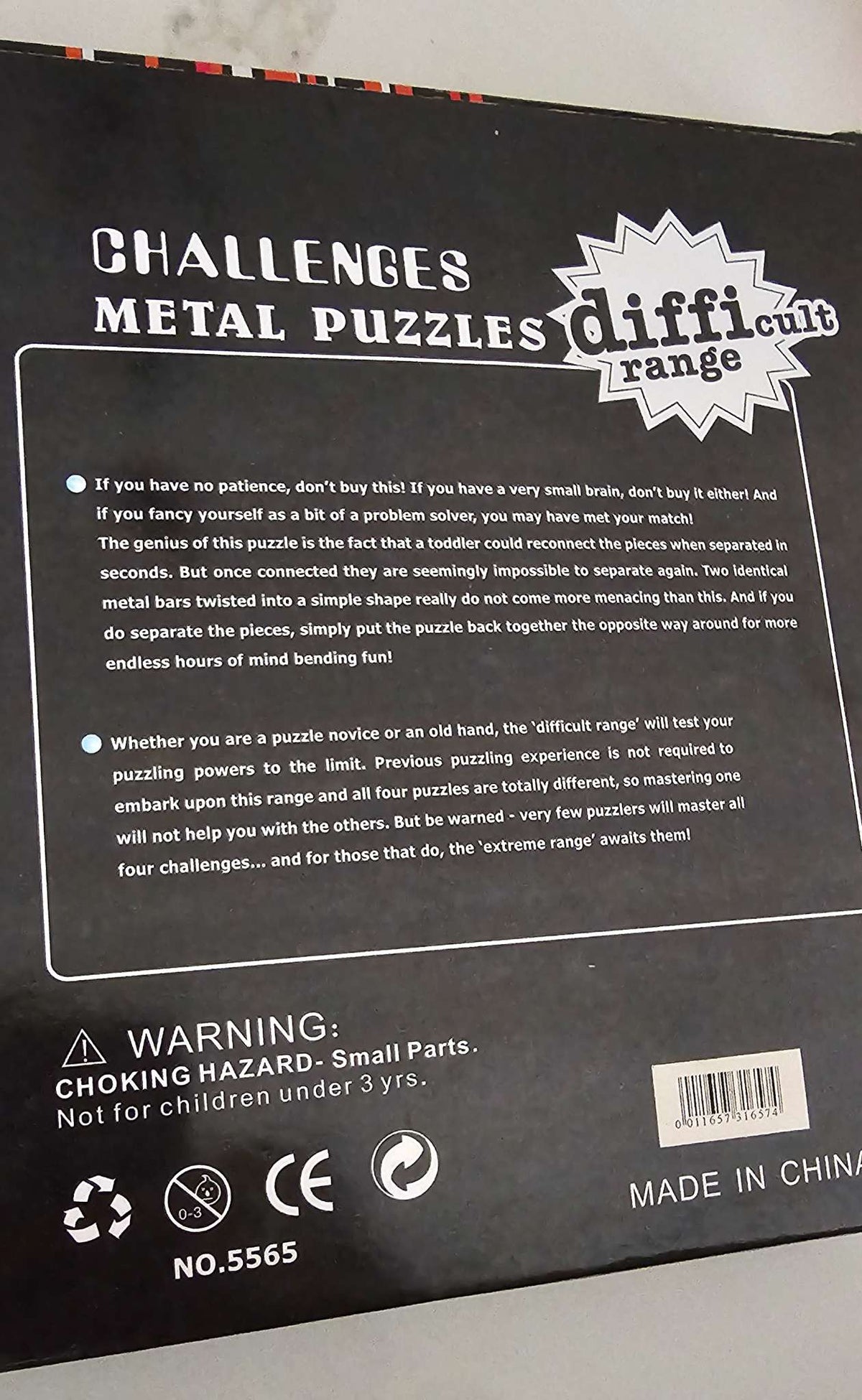 Challenging Metal Puzzles set of 4