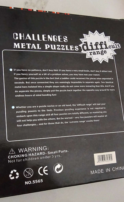 Challenging Metal Puzzles set of 4
