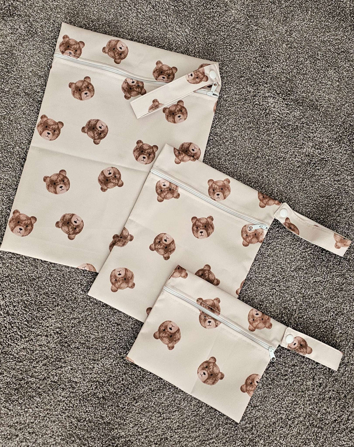 [NEW] Set of 3 Wet and Dry Bags Teddy Print