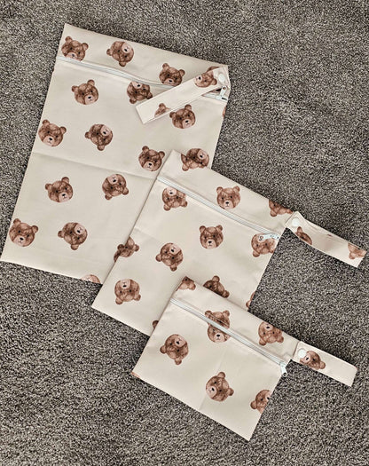 [NEW] Set of 3 Wet and Dry Bags Teddy Print