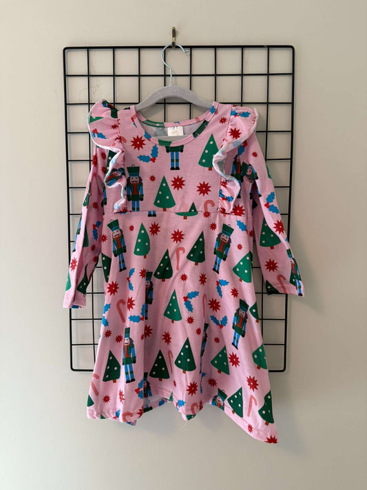Pink Nutcracker Holiday Dress, Kids 5/5T (extra small)