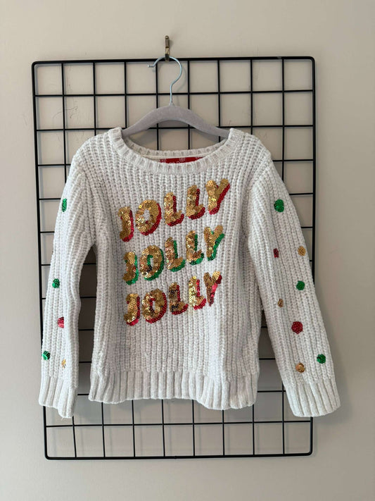 "Holly Jolly" Christmas Sweater, Kids 5/5T (extra small)