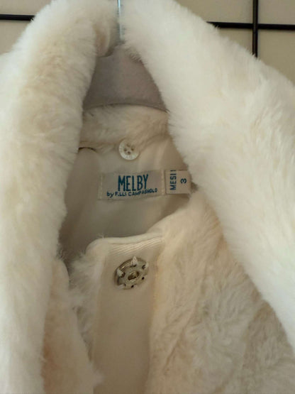 White Faux Fur Coat, Kids 3T