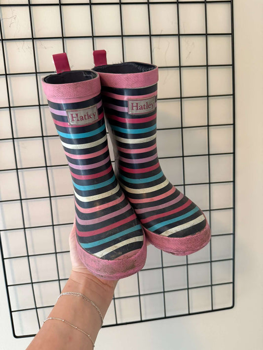 Striped Rain Boots, Shoes 12 (Toddler:2-4yr)