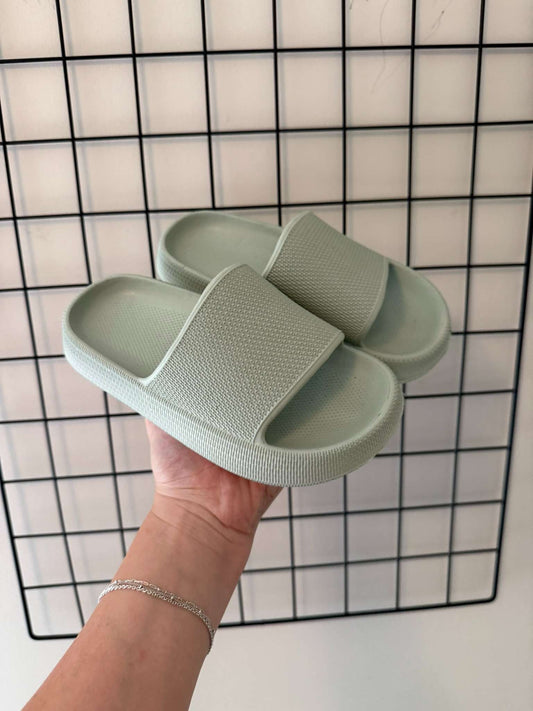Sage Green Slides, Shoes 11 (Toddler:2-4yr)