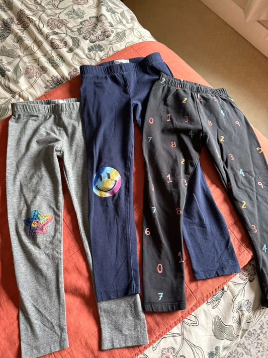 3-Pack Leggings/Pants Bundle, Kids 5/5T (extra small)
