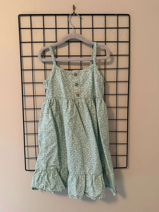 Blue Floral Dress, Kids 5/5T (extra small)