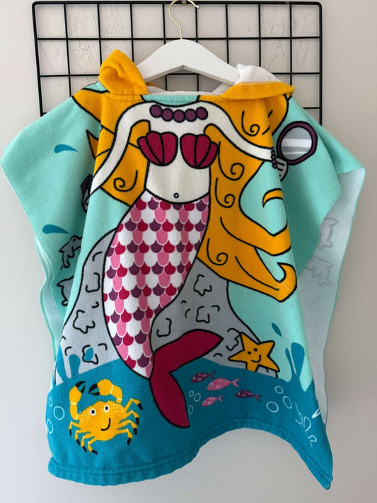 Mermaid Hooded Towel Poncho, Kids 2T