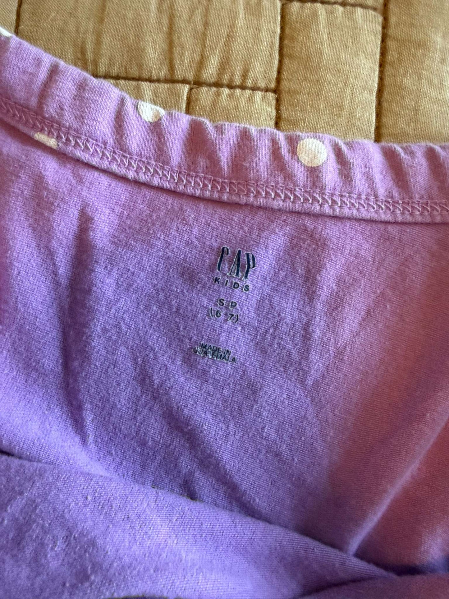 Girls' Purple Polka Dot Set, Kids 6/6X