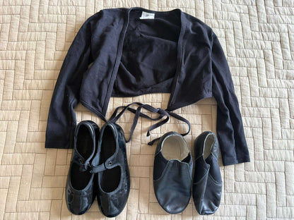 Dance Bundle - Wrap Jacket & Shoes (Tap & Jazz), Kids 5/5T