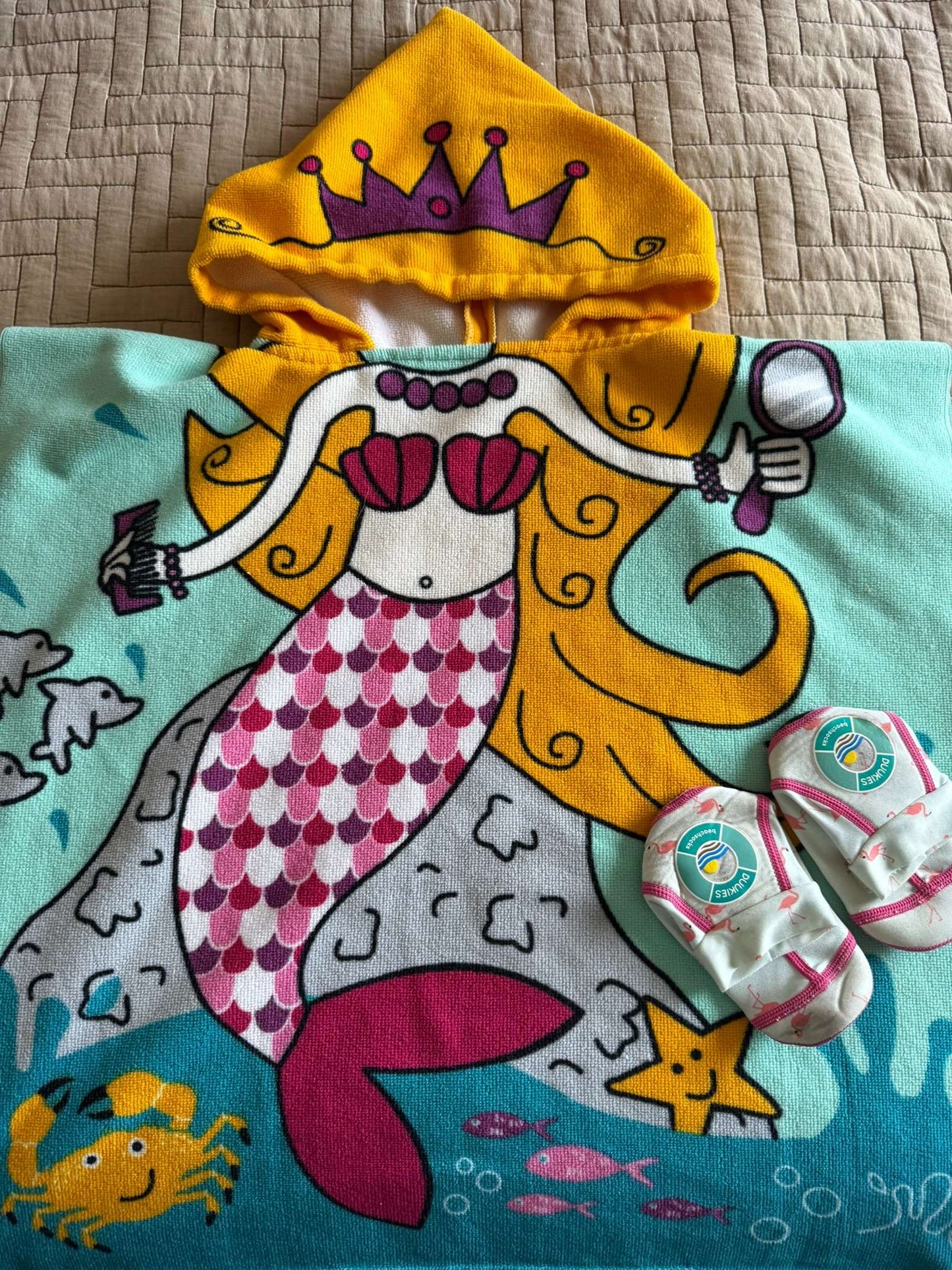 Beach Towel + Water Shoes Set, Kids 3T