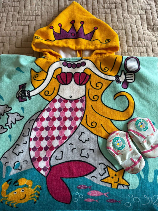 Beach Towel + Water Shoes Set, Kids 3T