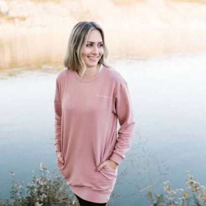 North Kinder Mama Crew Neck Tunic Sweater, Maternity M (8-10)