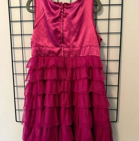 Biscotti Pink Sequin Layered Dress, Kids 6/6X