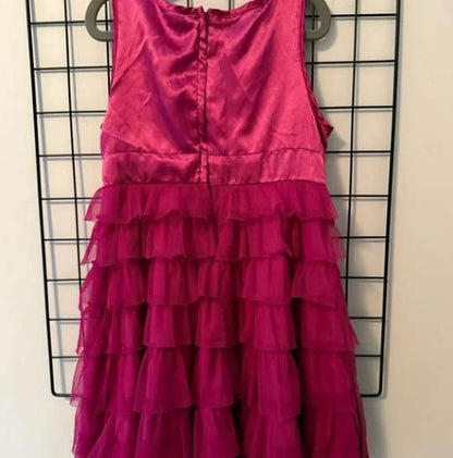 Biscotti Pink Sequin Layered Dress, Kids 6/6X