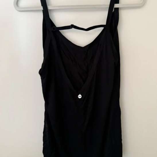 Lorna Jane Black 'Hump Day' Tank Top, Maternity L (12-14)