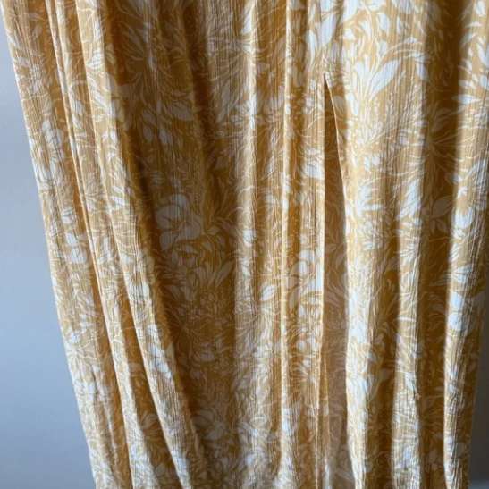 Smocked Bodice Yellow Floral Maxi Dress, Maternity XL (16-18)