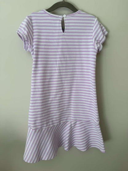 Habitual Girl Lavender Stripe Knot Dress, Kids 6/6X