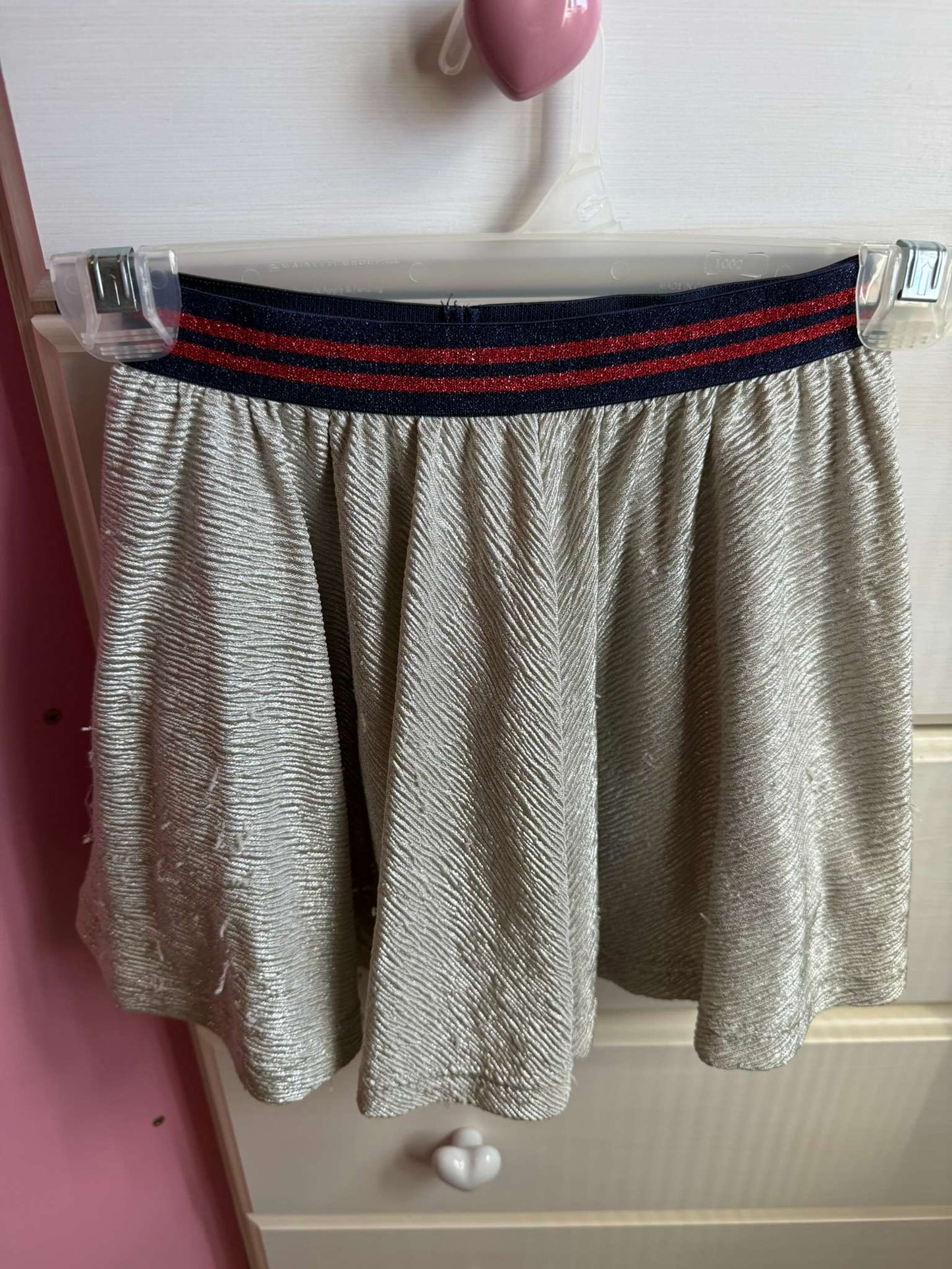 Boden Girls Metallic Skirt , Kids 5/5T