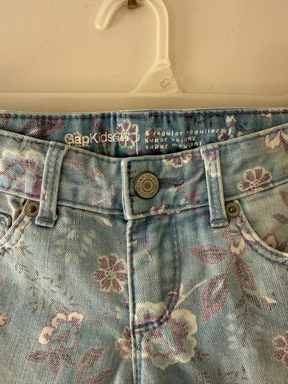 GapKids Floral Skinny Jeans, Size 6, Kids 6/6X