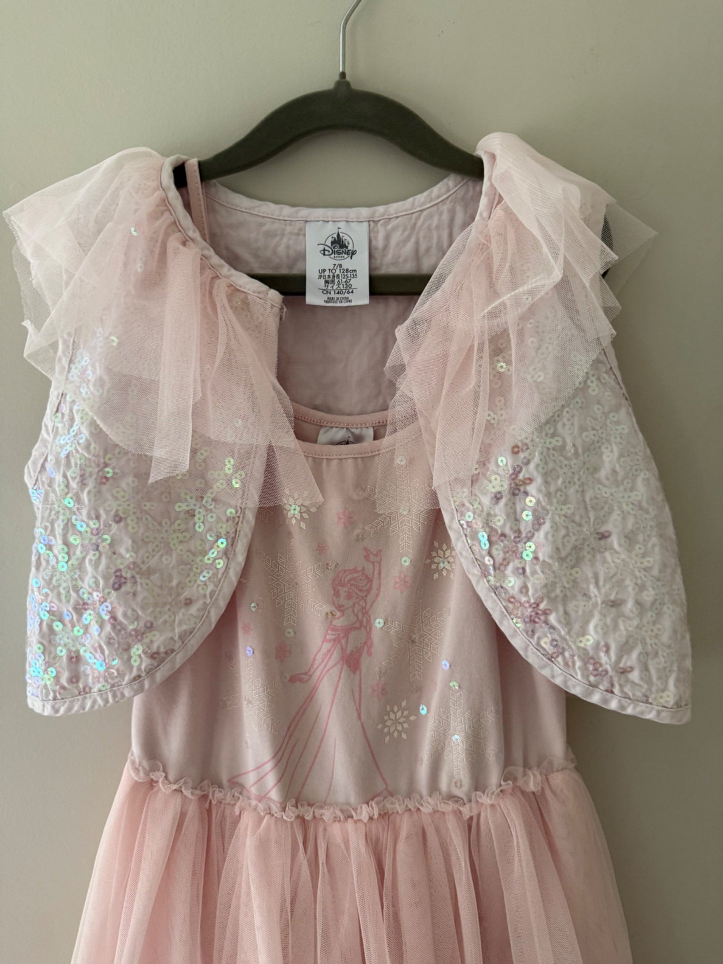 Disney Store Frozen Elsa Sequin Tutu Dress - Girls Size 7/8, Kids 7
