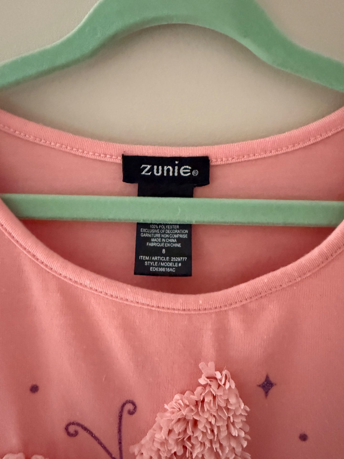 Zunie Butterfly Rainbow Tulle Dress - Girls Size 8, Kids 8