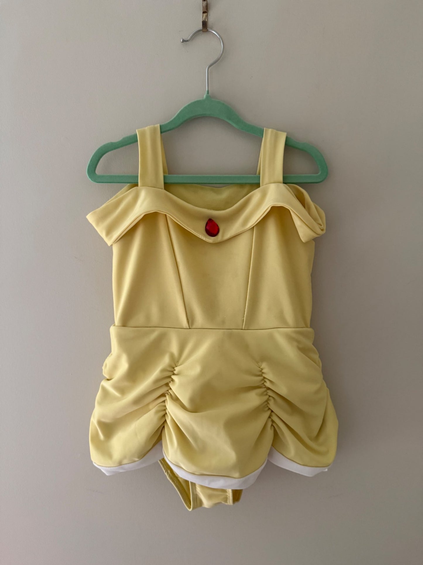 Great Pretenders Belle Inspired One-Piece Swimsuit - Girls Size 6, Kids 6/6X