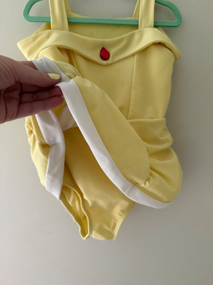 Great Pretenders Belle Inspired One-Piece Swimsuit - Girls Size 6, Kids 6/6X