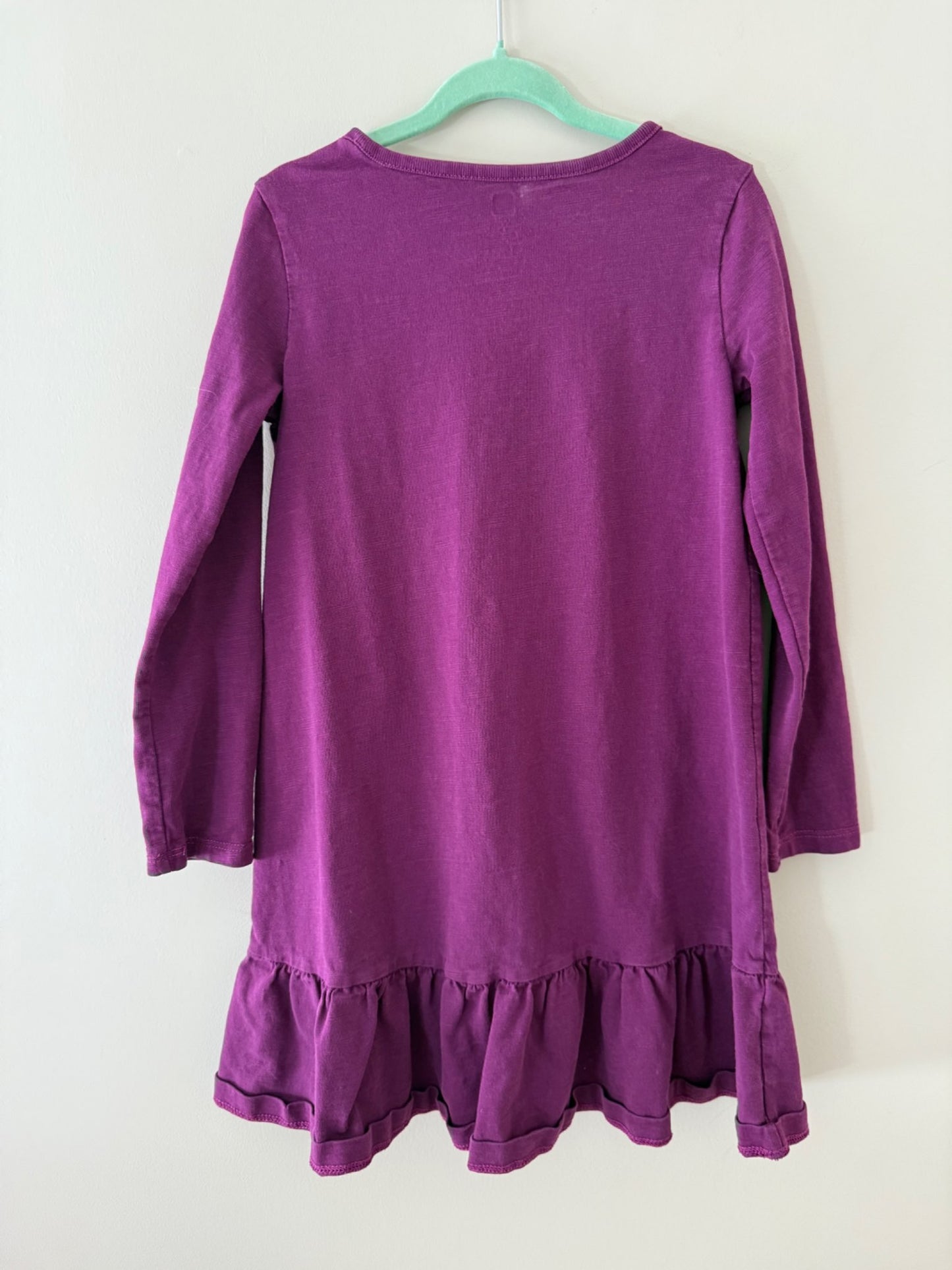 Tea Collection Purple Dress with Fabric Rosettes - Girls Size 6