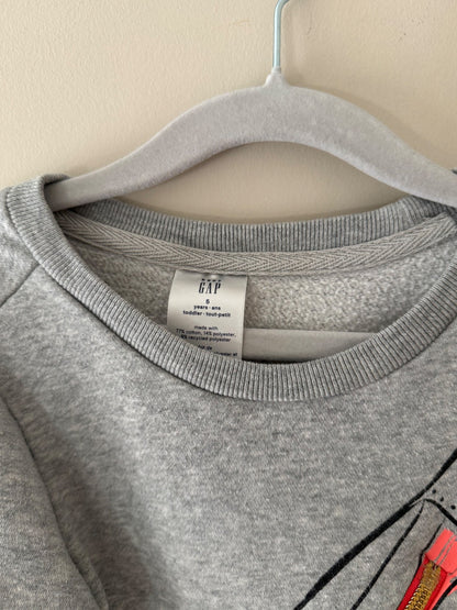 Gap Rainbow Fanny Pack Graphic Sweatshirt - Girls Size 5, Kids 5/5T