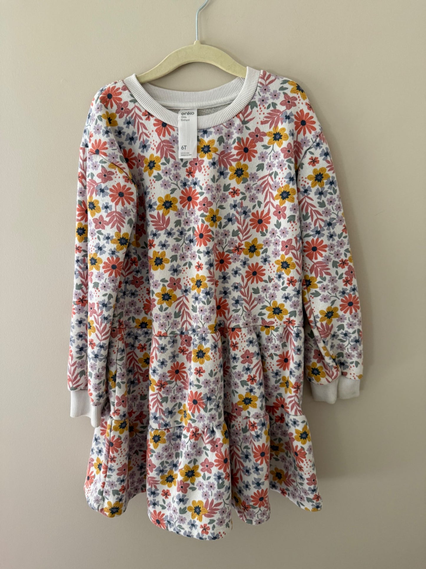 Anko Floral Sweatshirt Dress — Size 6T , Kids 6/6X