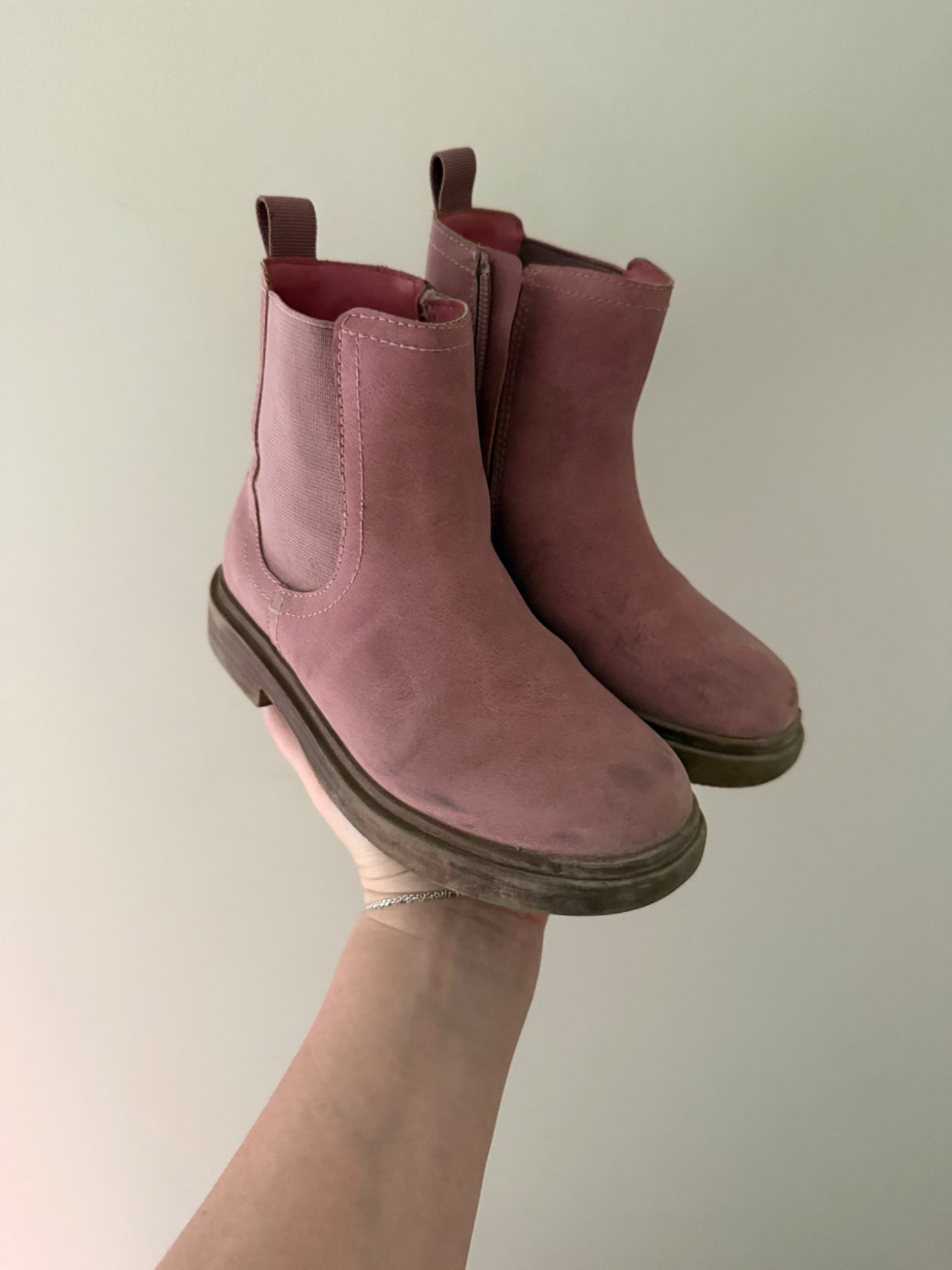 H&M Mauve Chelsea Boots - Size 12.5, Shoes 12.5 (Kids:4-8yr)