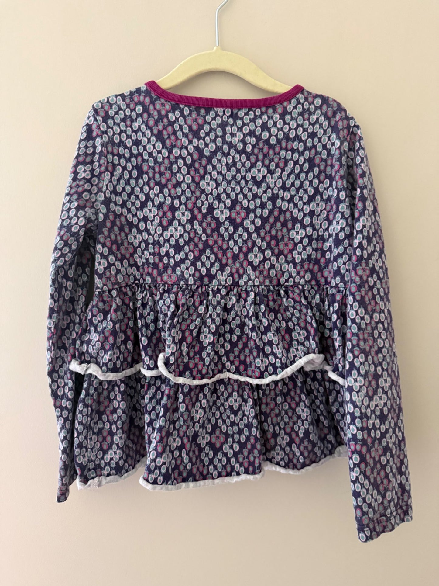 Tea Collection Printed Peplum Top — Girls Size 7, Kids 7