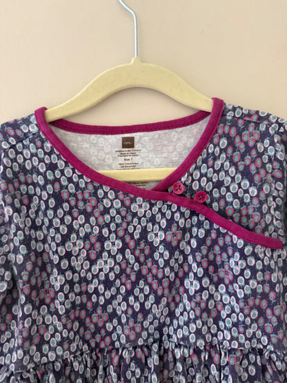 Tea Collection Printed Peplum Top — Girls Size 7, Kids 7