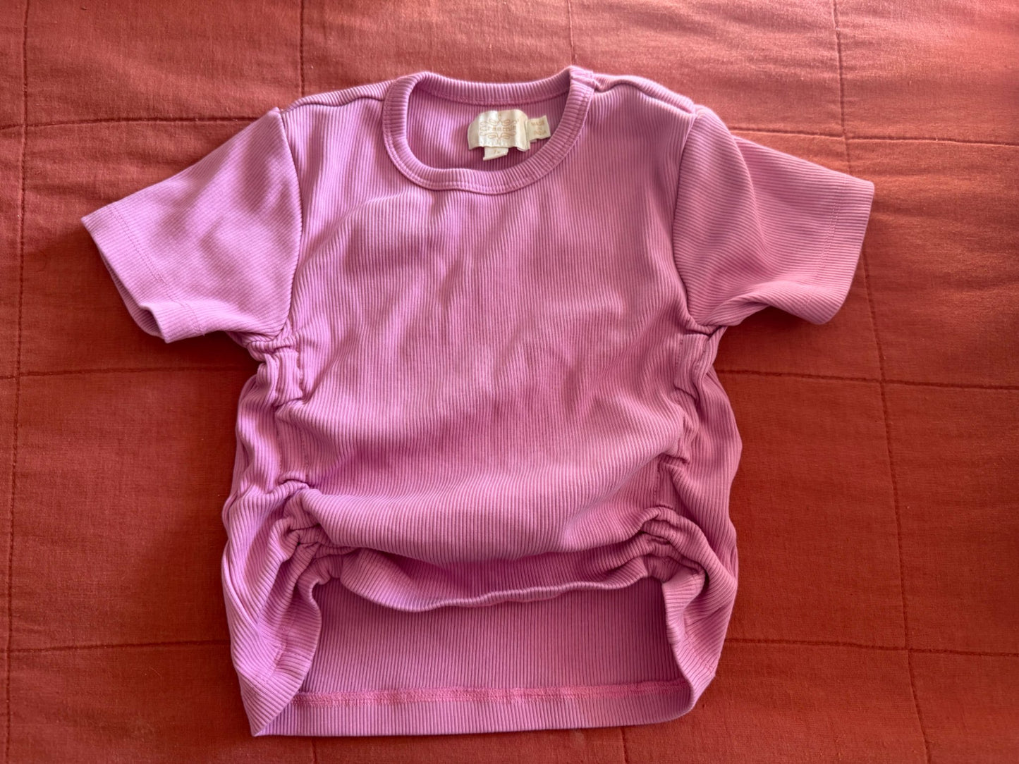 Creamie Rib T-Shirt 7-14y - Girls Size 7 - Mauve Pink, Kids 7