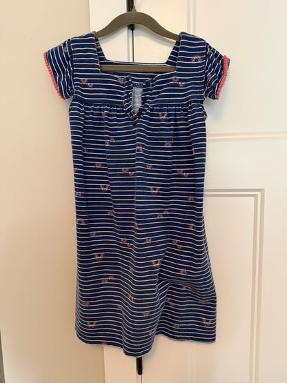 Harper Canyon Navy Striped Rainbow Dress, Size 6, Kids 6/6X