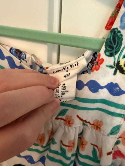 Nathalie Lété x H&M Butterfly & Birds Dress, Size 7-8, Kids 7