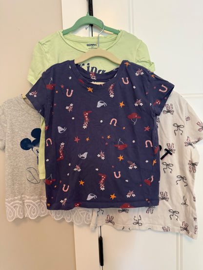 Girls T-Shirt Bundle of 4, Size 7-8 , Kids 7