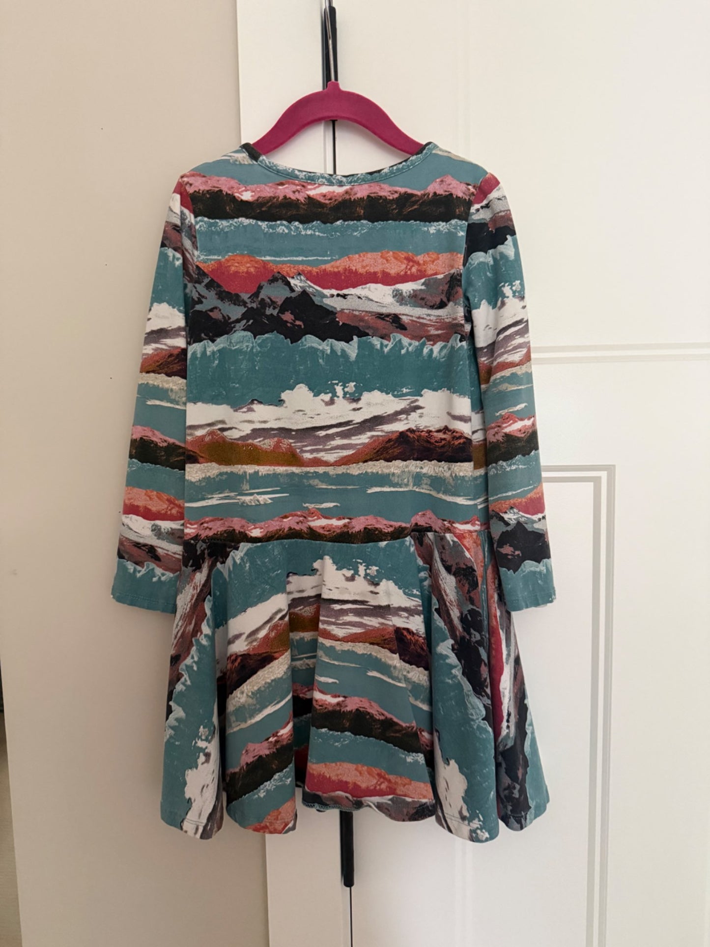 Tea Collection Mountain Landscape Twirl Dress, Size 6, Kids 6/6X