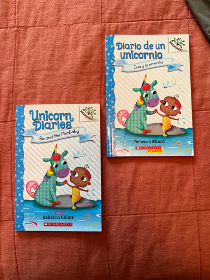 Unicorn Diaries “Bo and the Merbaby” English & Spanish Set