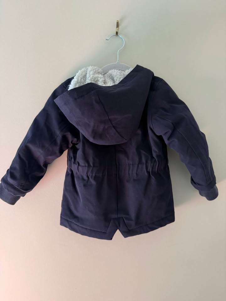 Miles Baby Navy Sherpa-Lined Parka, Kids 24 Month (18-24M)