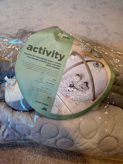 Done by Deer Activity Playmat & Play Gym (Grey/Cream)